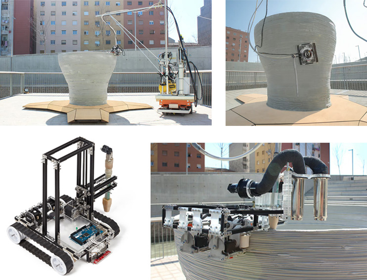 Exemplo de impressão 3D de construção por contorno