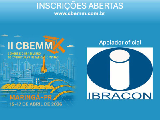 IBRACON apoia: II CBEMM 2026 – Congresso Brasileiro de Estruturas Metálicas e Mistas