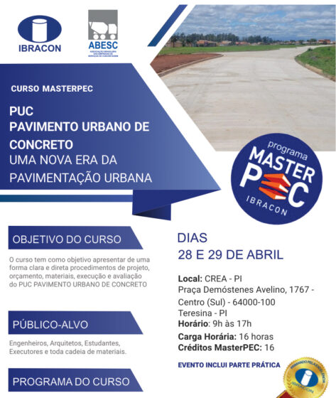 MasterPEC – PUC Pavimento Urbano de Concreto em Teresina