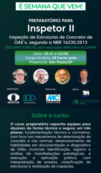 Curso Preparatório para Inspetor II de Obras de Arte Especiais (OAEs)