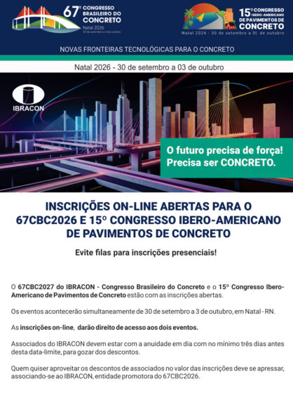 67CBC2026 – ÚLTIMO DIA para inscrições on-line