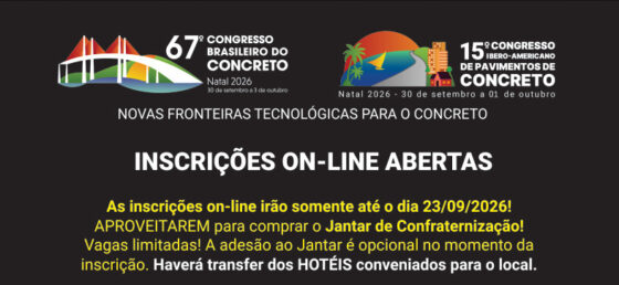 67CBC2026 – Última chance para reservar o Jantar de Encerramento