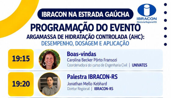 IBRACON na Estrada Gaúcha | Evento sobre Argamassa de Hidratação Controlada – Lajeado/RS